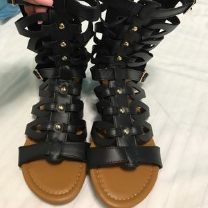 Mid Calf Gladiator Sandals