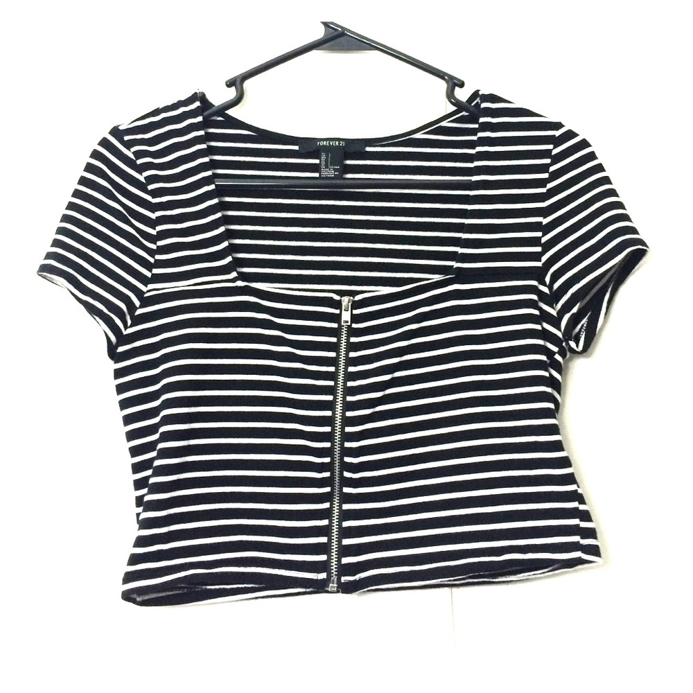 Zippered Crop Top