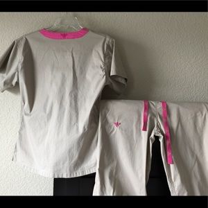 Women's Khaki Scrub Top and Bottom