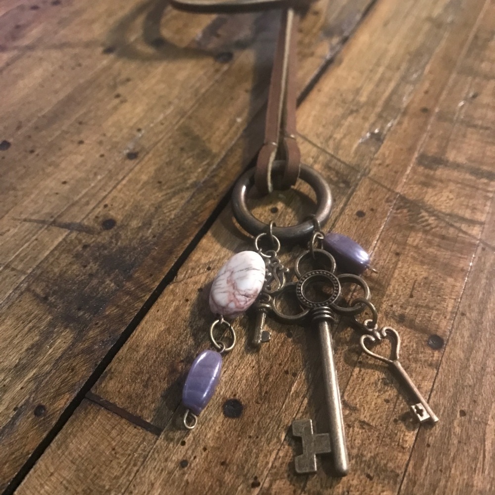 Handmade leather necklace