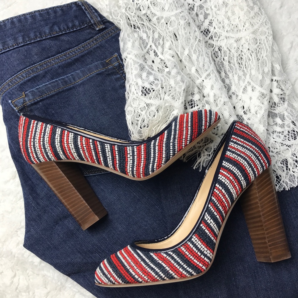J.Crew Etta Block Chunky Heel Pumps