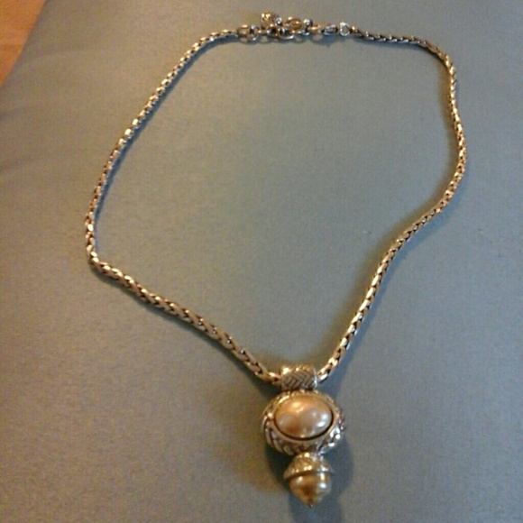 BRIGHTON PEARL AND GOLD REVERSIBLE NECKLACE - Picture 3 of 4