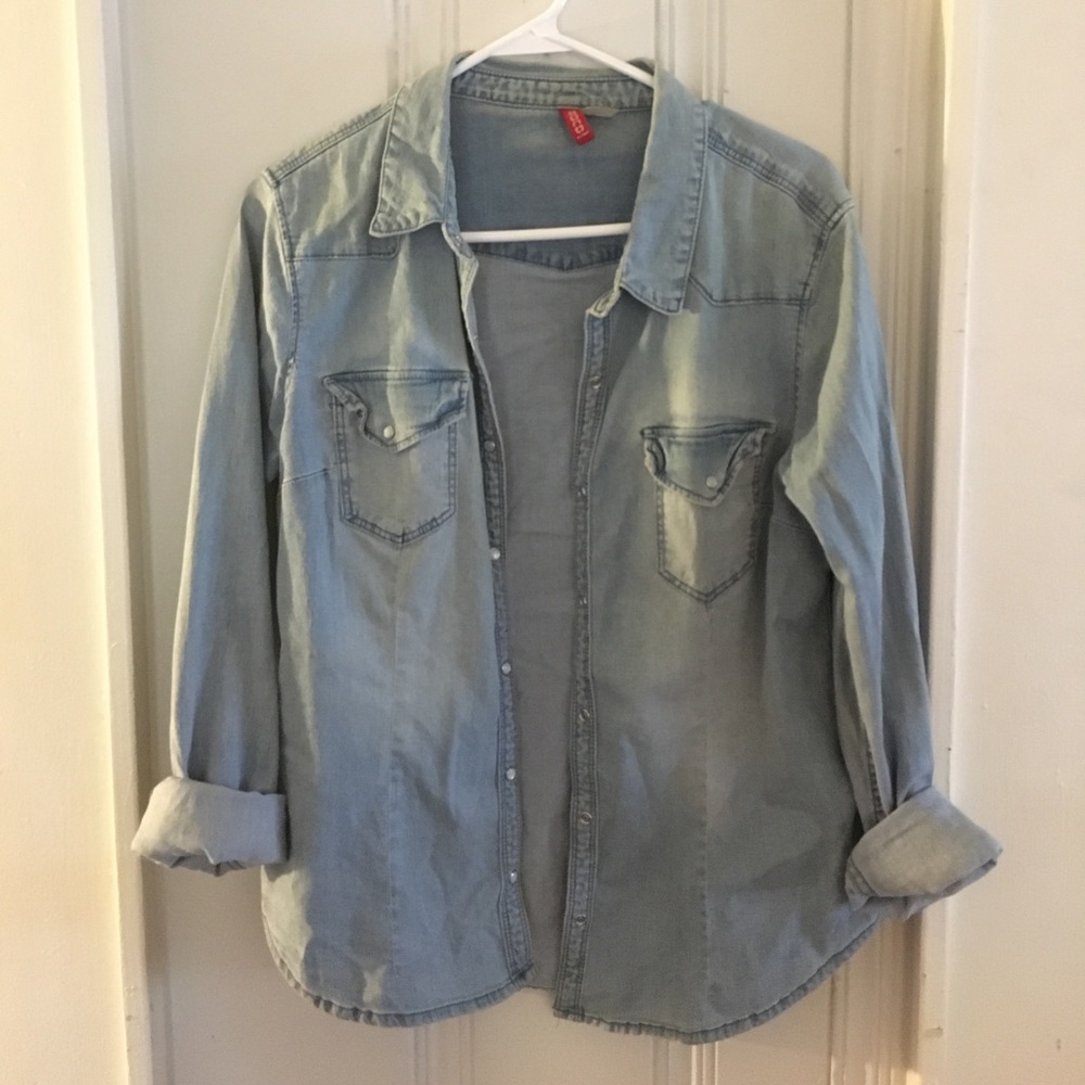 Denim button up