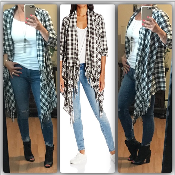 ๐New๐๐Fall plaid wrap cardi - Picture 5 of 8