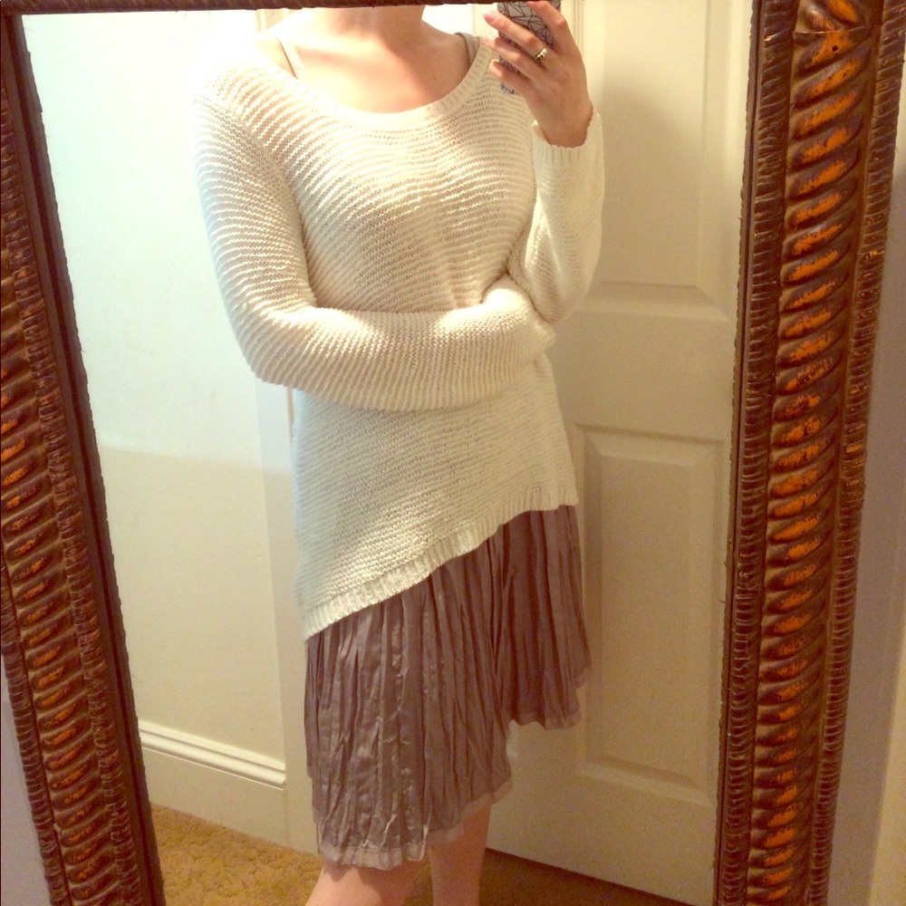 2000s Gap Metallic Pleated Midi Skirt