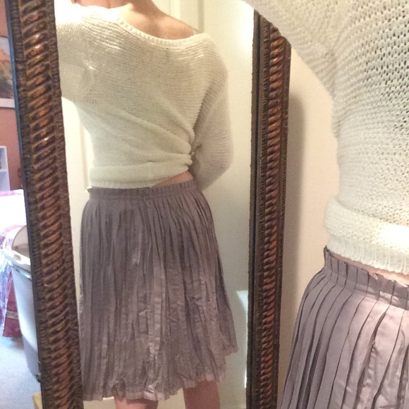 2000s Gap Metallic Pleated Midi Skirt - Picture 3 of 4