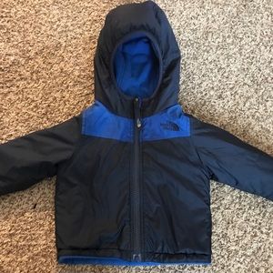 North face reversible fleece jacket
