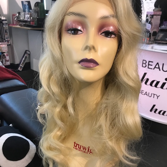 FREE WIG CAP  blonde human hair Blende Long Wig