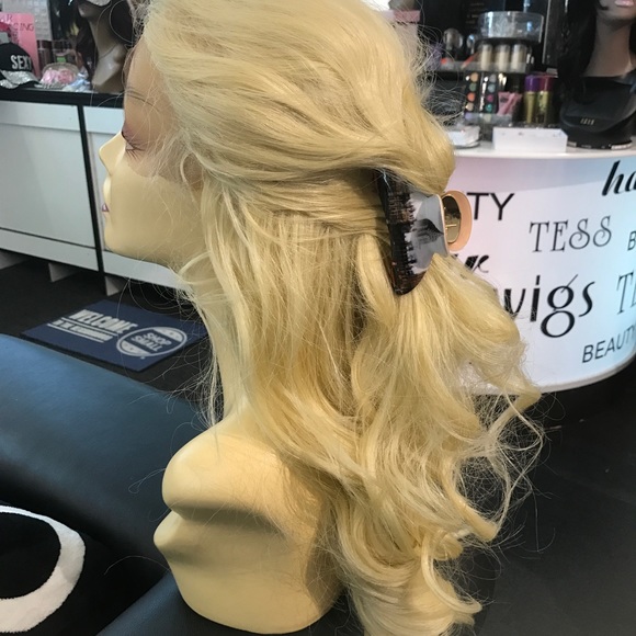 FREE WIG CAP  blonde human hair Blende Long Wig