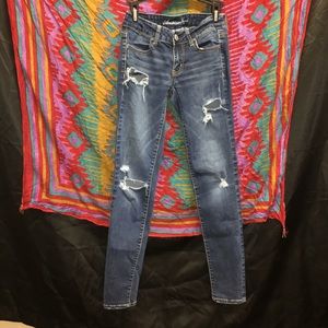 American Eagle dark wash ripped jeans