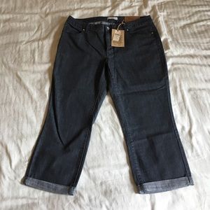 Coldwater Creek Gray Denim Cropped Pants, NWT 14