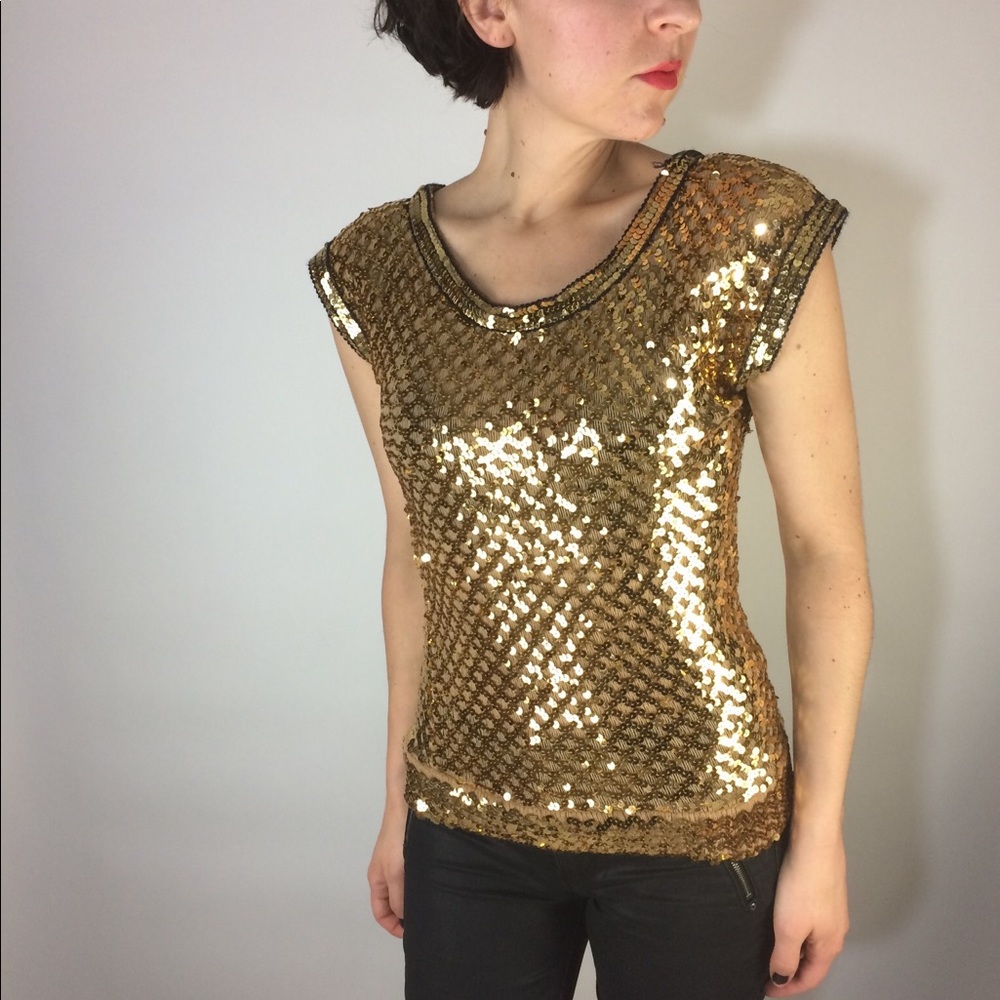 Vintage Gold Sequin T-shirt