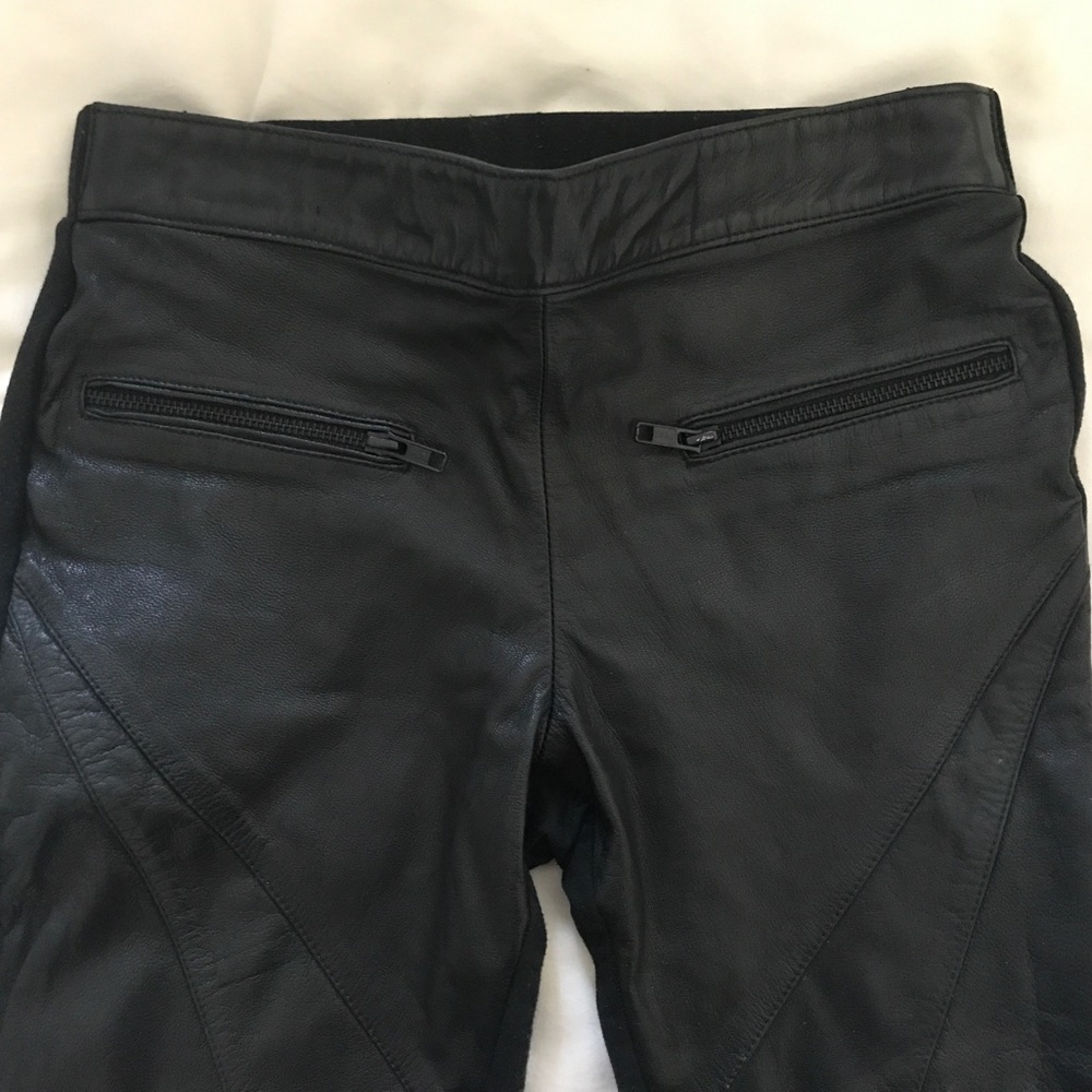 Skingraft Leather Pants Knee Pockets 27" Waist