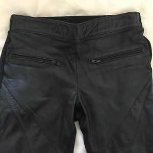 Skingraft Leather Pants Knee Pockets 27" Waist
