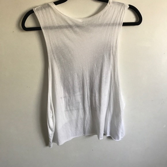 🍍White Pineapple Muscle Tank / Crop Top - Picture 6 of 7