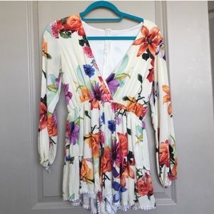 CHOISE Other - Buy.Buy.Bye. Long Sleeve Flower Sexy + Cute Romper CHOISE Other - Buy.Buy.Bye. Long Sleeve Flower Sexy + Cute Romper
