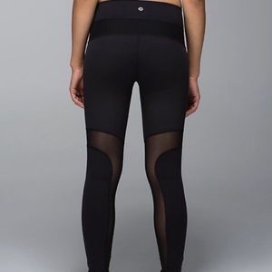 Mesh lulu full length leggings