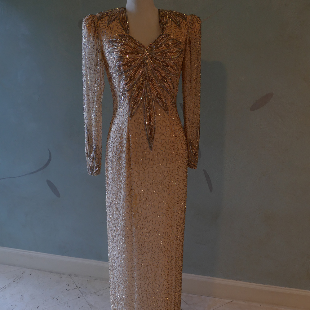 Beaded evening gown