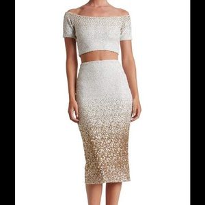 Two piece sequin dress