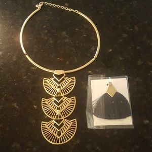 Stella & Dot Aida Choker Tassle Necklace Nvr Worn