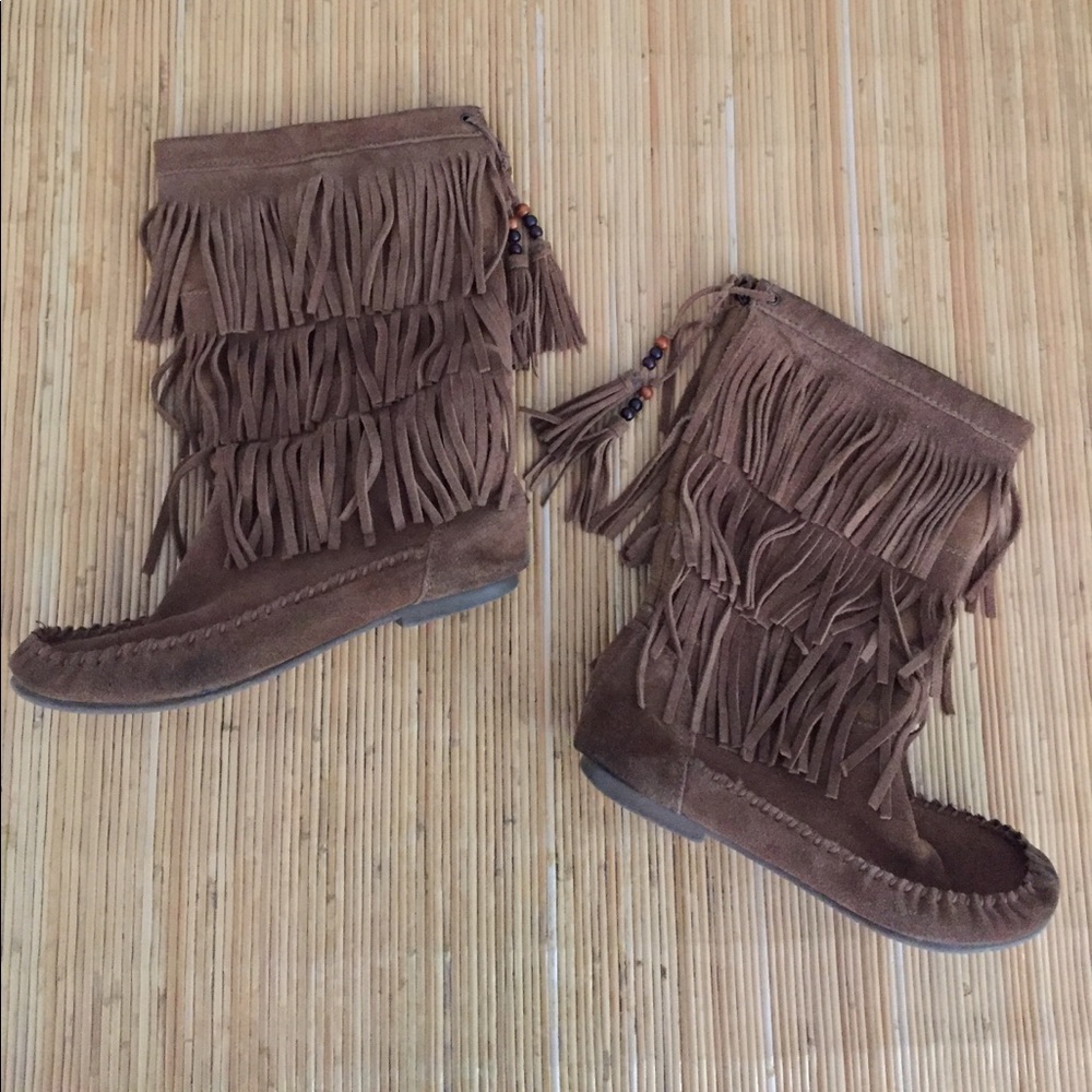 Steve Madden Fringe & Beaded Boots