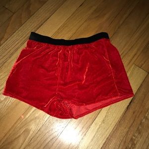 velvet shorts