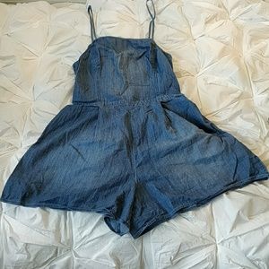 Denim style romper