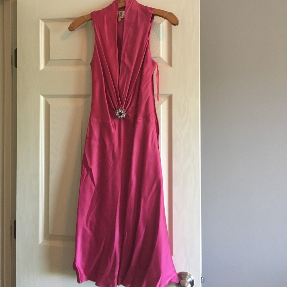 Pink silk Banana Republic dress