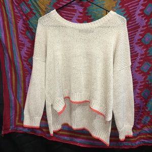 Sugar lips sweater with orange detailing