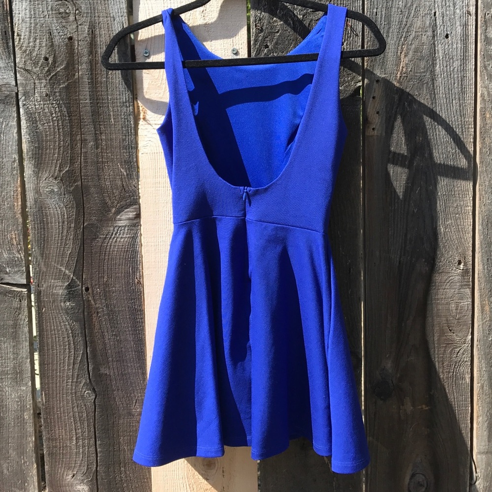 Wanderlust Royal Blue Skater Dress