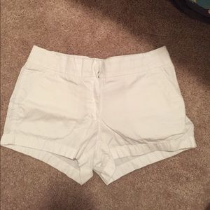 J Crew white chino shorts