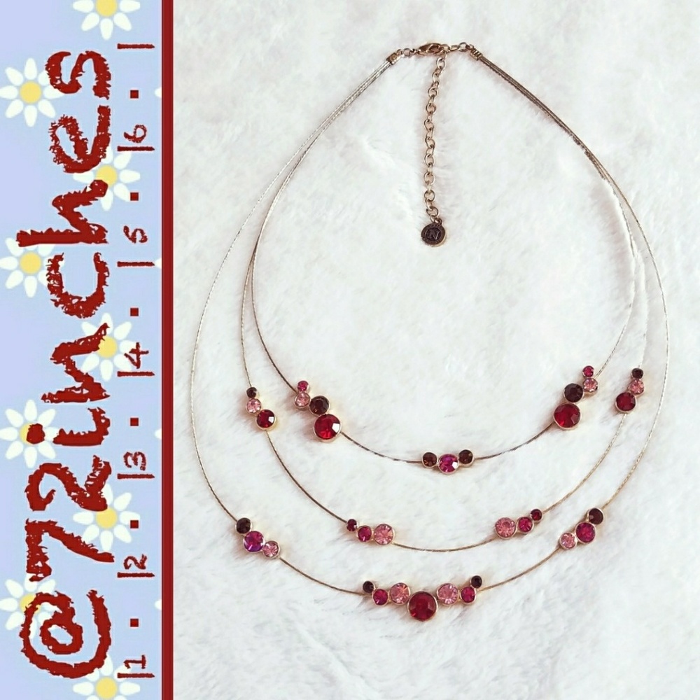 Vintage Napier Three-Strand Crystal Necklace