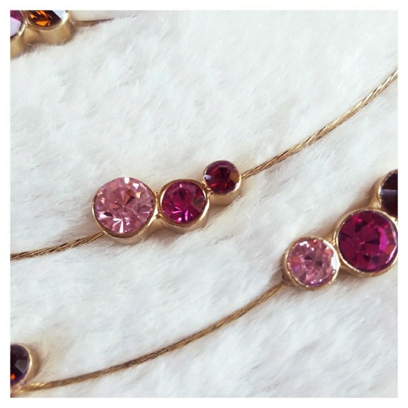 Vintage Napier Three-Strand Crystal Necklace - Picture 7 of 7