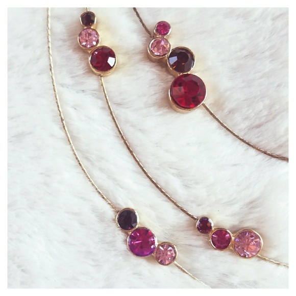 Vintage Napier Three-Strand Crystal Necklace - Picture 2 of 7