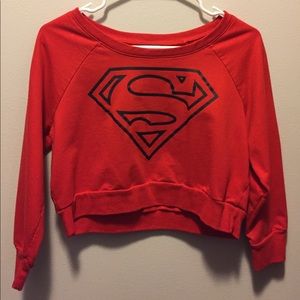 Supergirl Crop Top Sweater