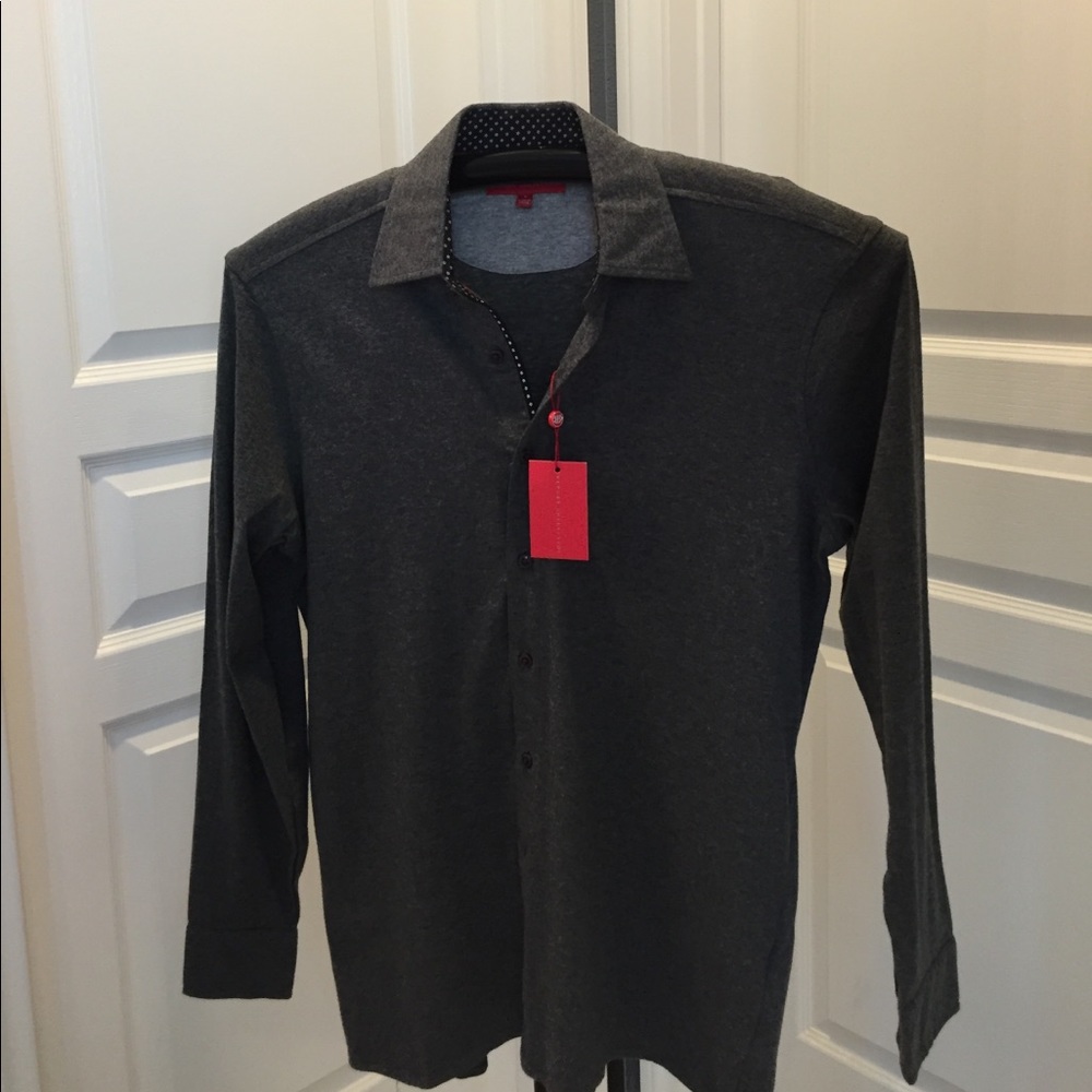 Report Collection Charcoal Cotton Shirt/New