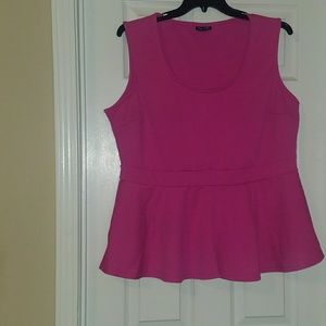 Fuschia peplum top