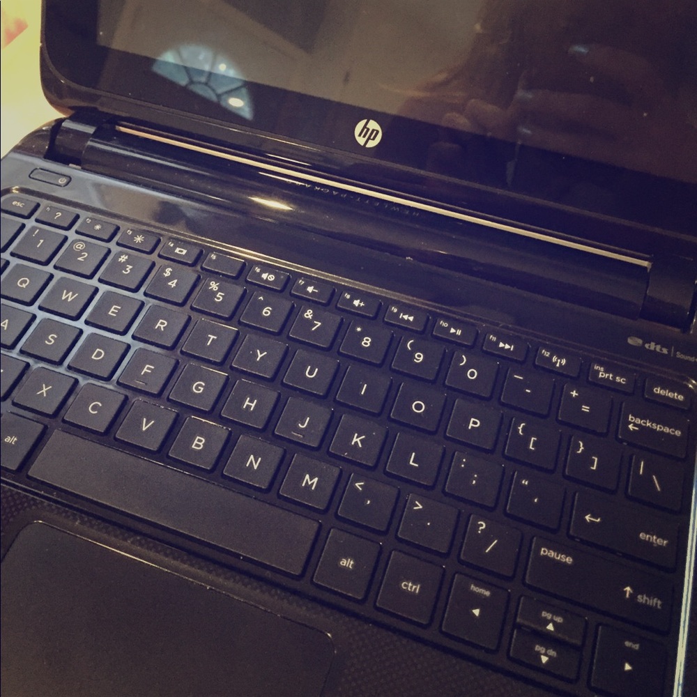 HP touch screen mini laptop.