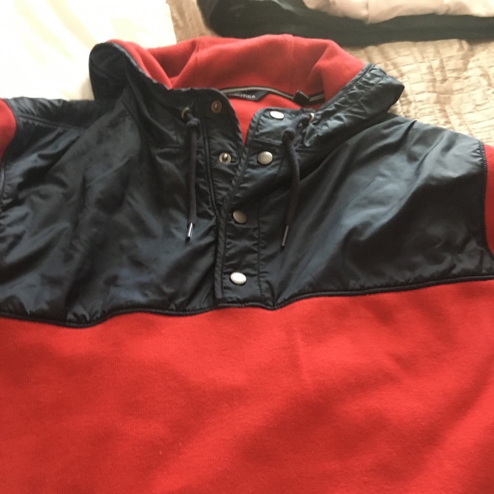 Red and Blue hoodie