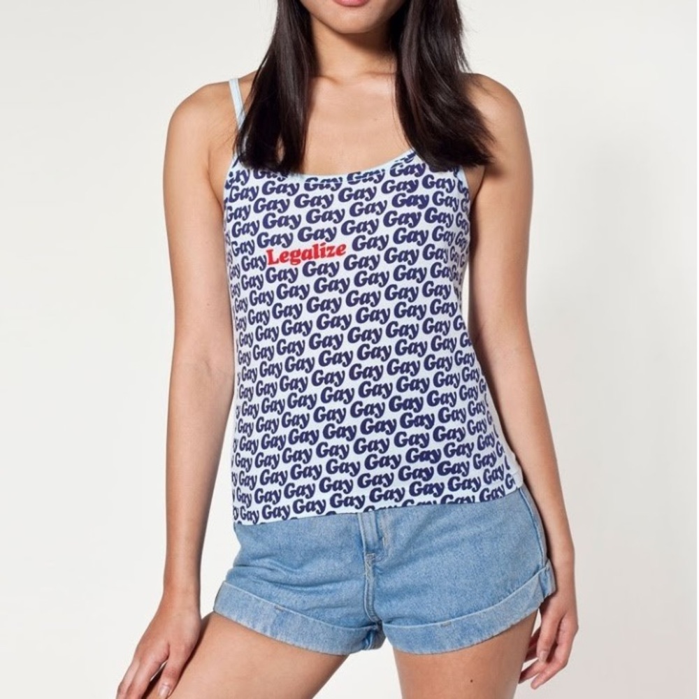 legalize "gay"  jersey spaghetti shirt