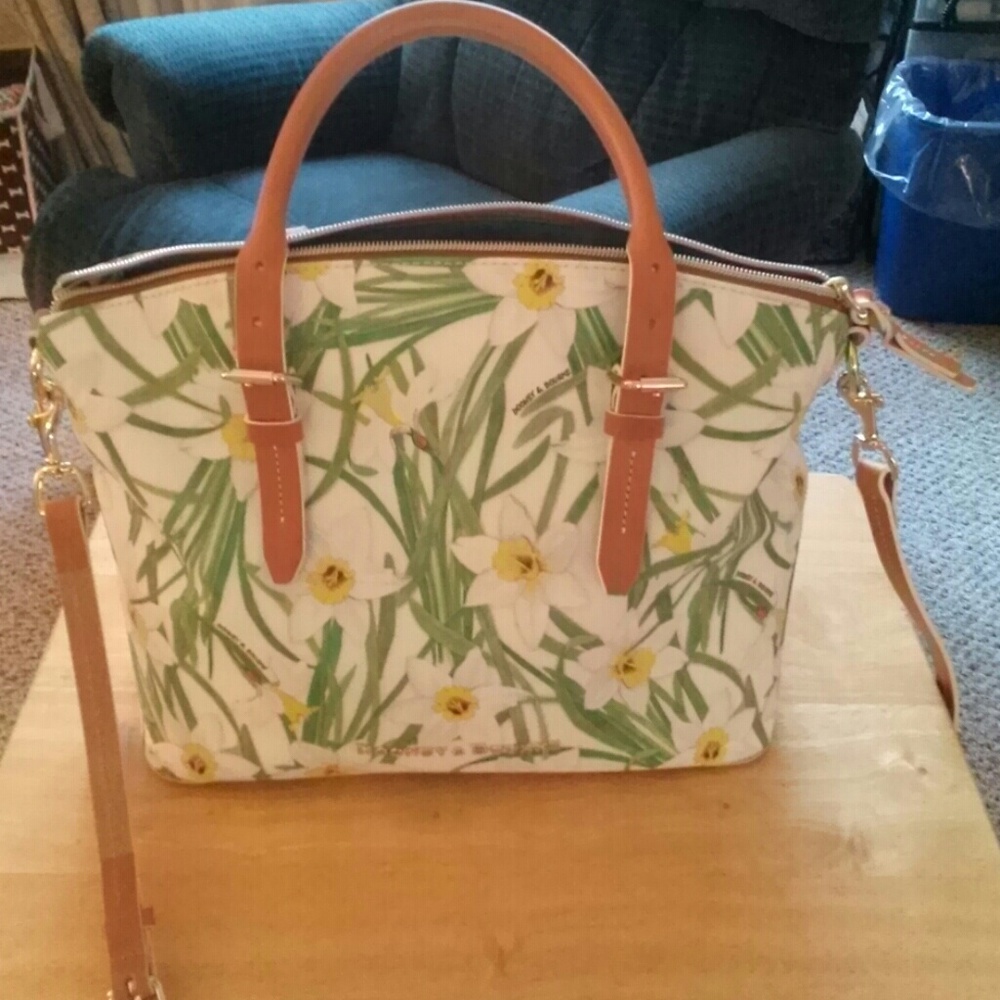 Dooney and Bourke Coated Cotton Daffodil Satchel
