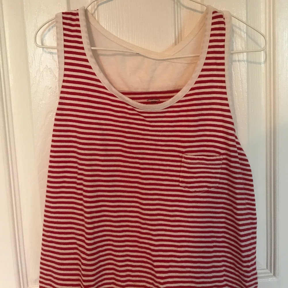 Red & White striped pj gown/shirt