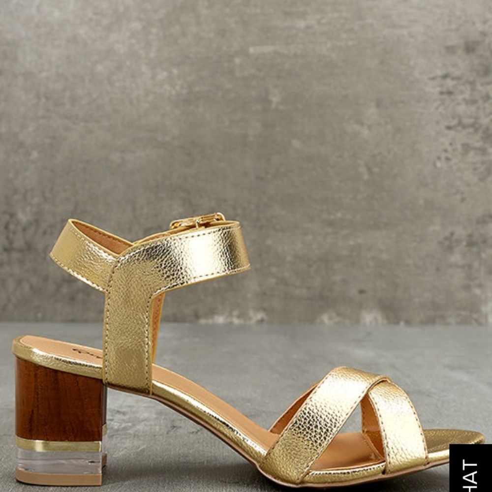 Lulu's Blaire Gold High Heels