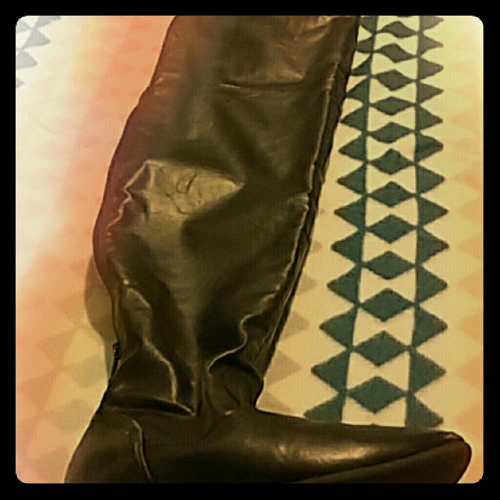 Black knee-high boots