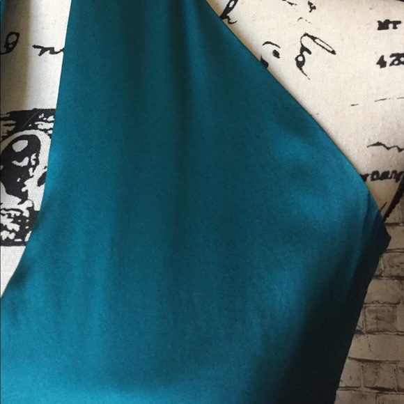 Luxe By Arden B Peacock Blue Silk Haute Blouse New - Picture 3 of 5