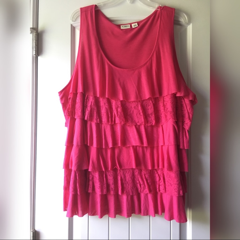 ‼️SOLD‼️ Plus Size Ruffled Tank