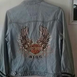 Harley-Davidson woman's jean jacket.
