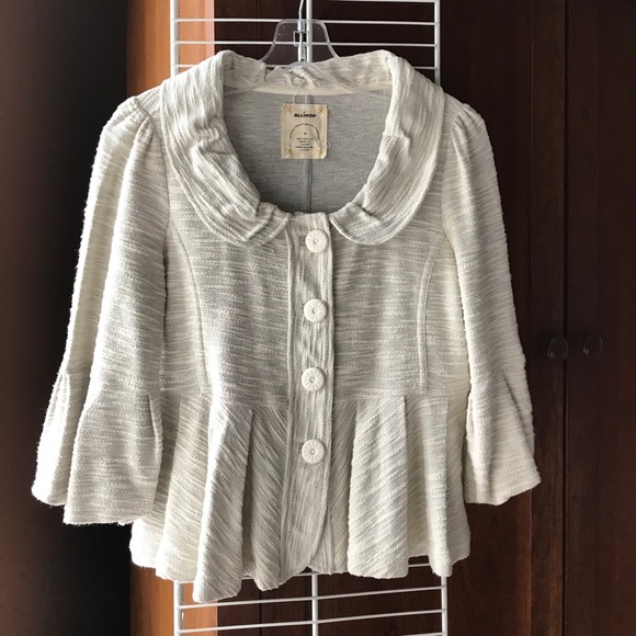 Anthropologie short ruffled button jacket - Picture 2 of 7