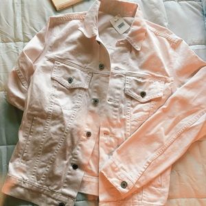 Brandy Melville Pink Denim Amara Jacket