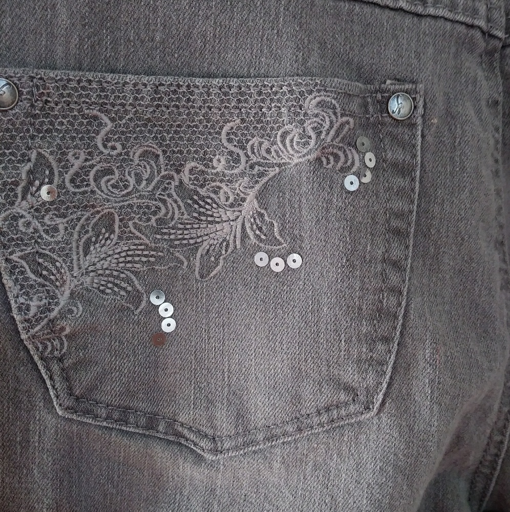 Jeans w/ Sequins & Embroidery